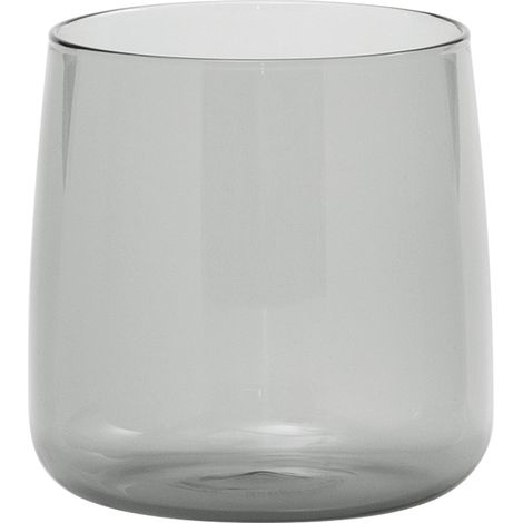 Zafferano Set 6 Bicchieri No Bilia in Vetro Borosilicato Soffiato a Mano Colore Grigio Design Moderno ed Elegante per Servizio Tavola Raffinato