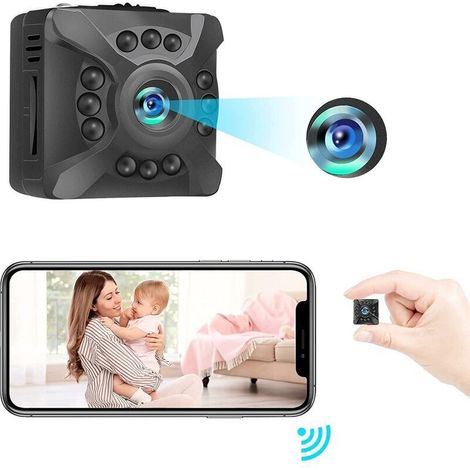 Hidden Spy Camera Mini 1080P Wireless WiFi Camera with Audio and Live Video Home Security Surveillance Camera with Motion Detection Night Vision APP Control for Indoor Outdoor Car Nanny Cam (1/5)