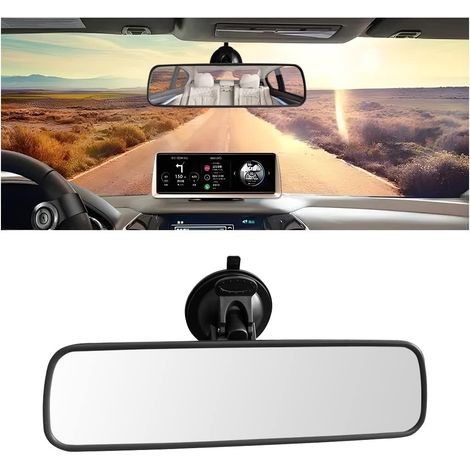 Rétroviseur universel pour voiture avec ventouse - 360° sans ouvertures mortes pour voiture, camion, SUV