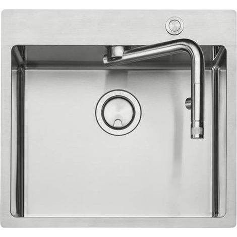 Naber Einbauspülen-Set Corno Turno 50, Spüle und integrierte Armatur Turno, Edelstahl (1/3)