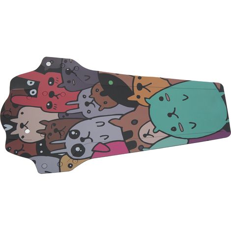 Garde-boue de vélo MEROCA PP5, colorés, pour VTT, avant et arrière, avec 4 sangles de fixation et motif de personnages de dessins animés. (1/5)