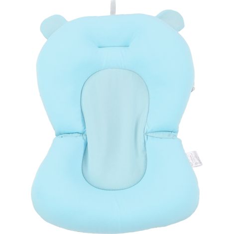 Coussin de bain flottant, sûr, pliable et réglable pour bébé nouveau-né, ours bleu (1/5)
