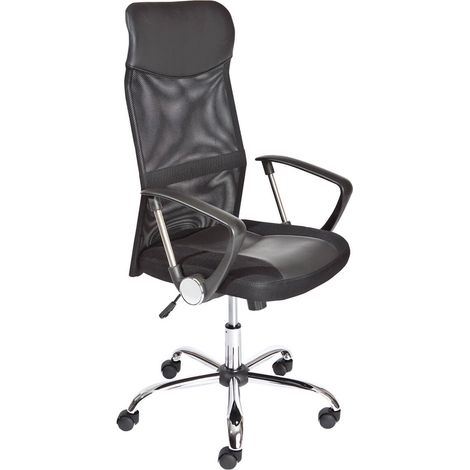 TECHNO - Fauteuil de Bureau sur Roulettes Noir (1/5)
