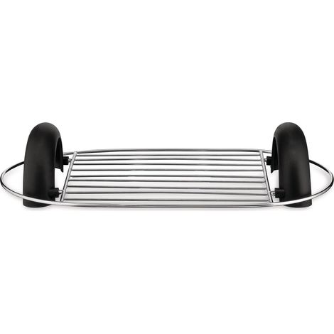 Alessi Toru NE03BW B - Griglia Scalda Brioche, Accessorio per Tostapane Elettrico, in Acciaio Inossidabile 18/10 e Resina Termoplastica, Nero (1/3)