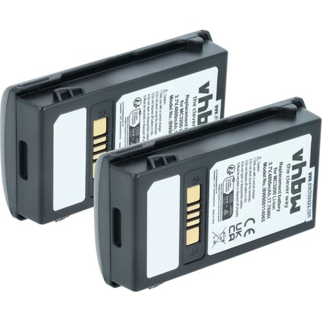 vhbw 2x batteria sostituisce Motorola BTRY-MC32-01-01 per lettore di codici a barre, POS (4800mAh, 3,7V, Li-Ion)