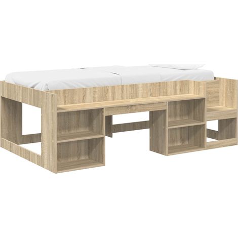Maison Exclusive - Kinderbettgestell mit Stauraum Sonoma-Eiche 80