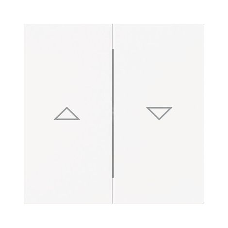Busch-Jaeger Bilanciere con stampa Simbolo "Frecce" per tapparelle, 2-posti bianco studio opaco - Busch-art linear® (1785 JA-44M), 2CKA001751A3394