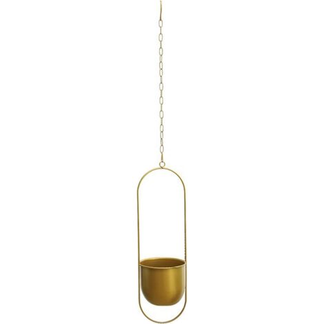 Suspension Métallique - Suspension Pour Plantes - Forme Ovale Dorée - Sans Trou - Pour Intérieur Extérieur - 1 Pièce (1/5)