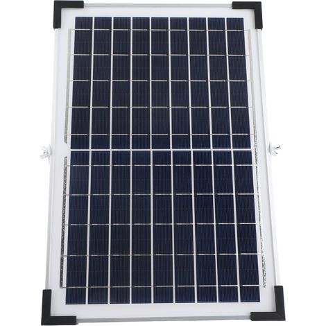 [Pompe à oxygène solaire] Pompe à air solaire 10V 15W avec batterie 4400mAh pour bassin jardin aquarium - Aluminium ABS noir IP65