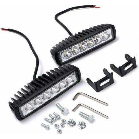 LED Work Light LED Bar 12V 18W 15cm Car LED Spotlight Waterproof IP67 Spot Fog Lights LED Work Lights for 4x4 Motorcycle Car Truck Tractor SUV Boat