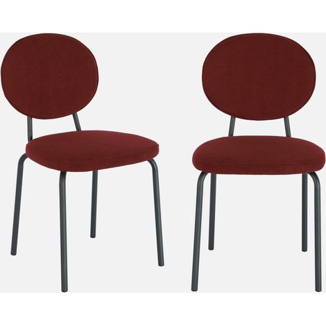 Silla vintage de metal y tela, set de 2 (1/5)