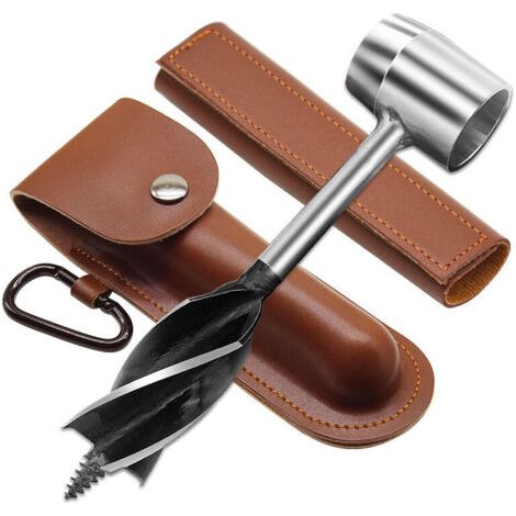 BUNTHAUS Perceuse à Main Pour Le Travail Du Bois, Perceuse De Survie Manuelle, Tarière Manuelle Bushcraft Outils, Camping Tarière Manuelle Pour Le Camping (1/5)