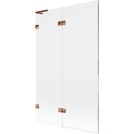Mexen Lunar L Badewannenabtrennung 2-teilig links 110 x 150 cm, transparent, Roségold - 897L-110-100-60-00-L (1/5)