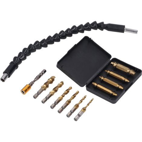 Accessoire pour outil électrique : extracteur d'écrous, taraud à arbre flexible en acier rapide pour le travail (1/5)