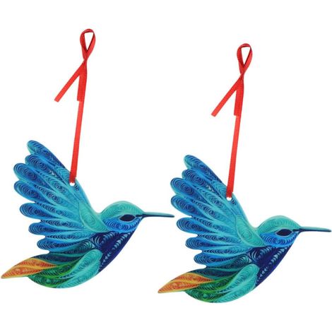 2 Pièces Décoration Suspendue Oiseau Ornement De Bureau Table pour Maison Jardin Lot de Pendentifs Garçon Fille Adultes