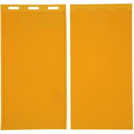 Moule à presse à cire d'abeille 5.4mm, 2 pièces, peigne en caoutchouc, feuille de base, accessoire pour apiculture, jaune (1/5)
