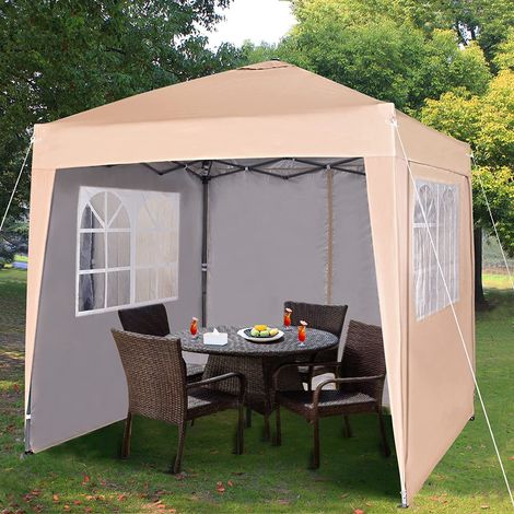 Mcc Premier 2X2m Pop-up Gazebo waterproof coating layer Marquee Canopy WS BEIGE