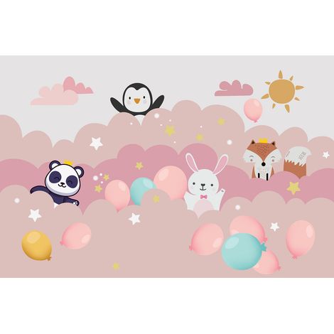 Papier peint panoramique Enfants - Animaux - 130 cm x 87 cm (1/2)