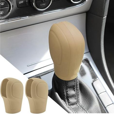 Two colors: Beige Material: Silicone Automatic transmission car gear shift cover/gear knob cover. (1/4)