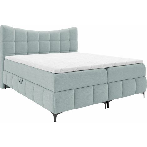Cama continental Littera, Freya 210.30, Continental, Doble, 200x200, Tapiz, Somieres, 204x210x120cm (1/5)
