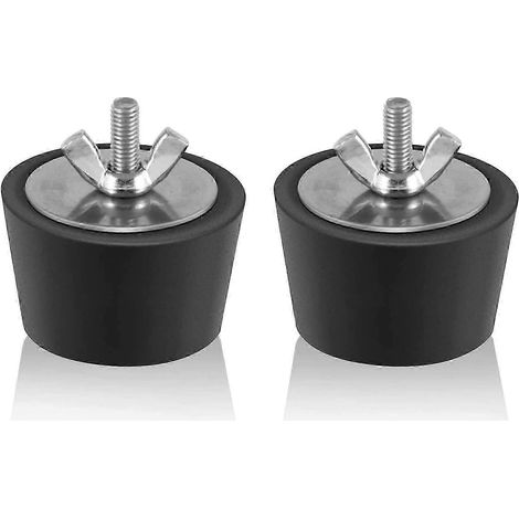 Lot de 2 bouchons antigel pour piscine, de 1,25 à 1,5 pouces/32 à 38 mm, en caoutchouc avec vis à oreilles en acier inoxydable, adaptés aux piscines. (1/5)