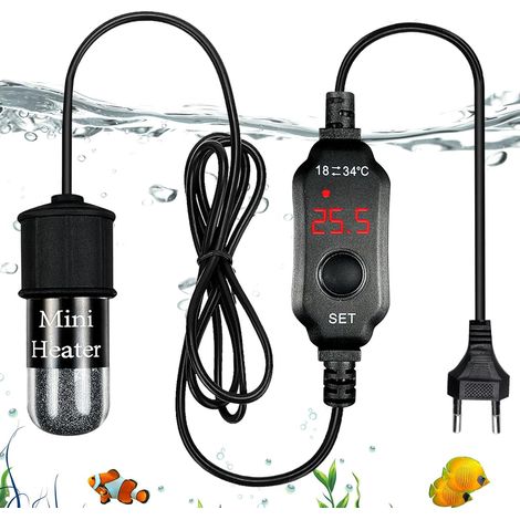 Mini-Aquarienheizung – 10 W – USB – mit LED-Anzeige – externer Temperaturregler – Mini-Heizelement für 2-Liter-Aquarien (1/5)