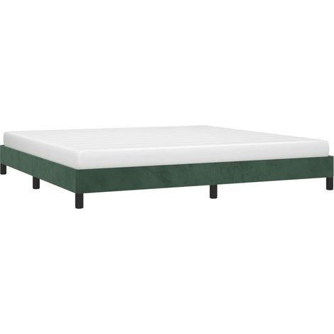 Estructura de cama de terciopelo verde 200x200 cm (1/5)