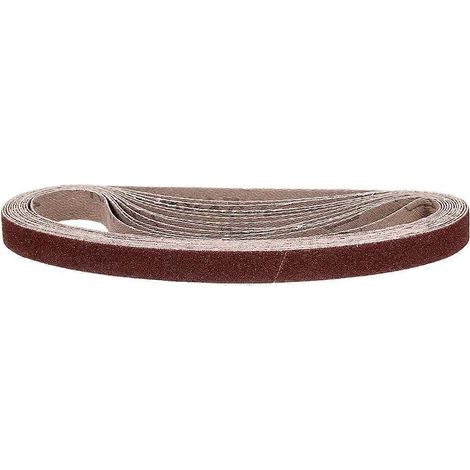 Lot de 50 bandes abrasives pour ponceuse à bande (330 mm x 10 mm) - Accessoires et pièces pour le travail du bois (1/5)