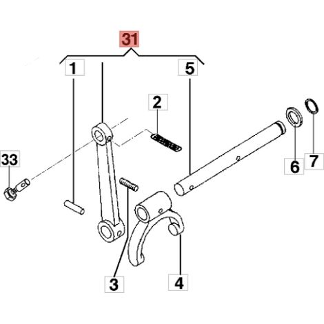 Asta comando motocoltivatore modelli BRIK1 BRIK3 FC120 ORIGINALE EMAK YF1250856