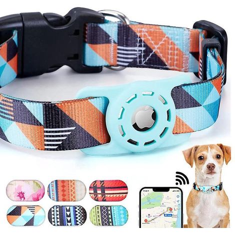 collier Chat -s-bleu Clair Impression Numrique Collier Pour Chat Airtag Support Airtag Boucle De Scurit,collier Chat Personnalis (1/5)