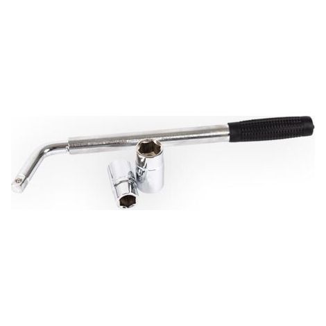 Clé à douille pour roue de voiture - Poignée extensible - Tailles des douilles : 17 mm, 19 mm, 21 mm, 23 mm - Compatible avec tous les véhicules standard (1/4)