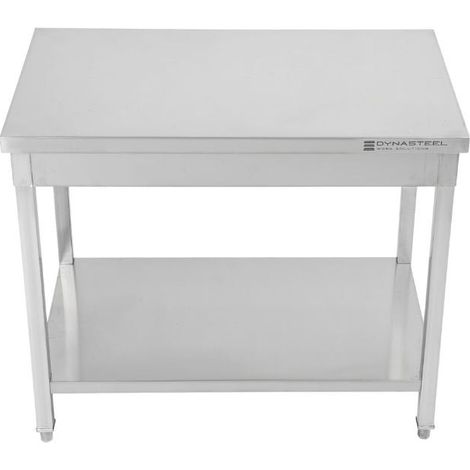 Table Inox Centrale avec Etagère - 1000 x 600 mm (1/5)