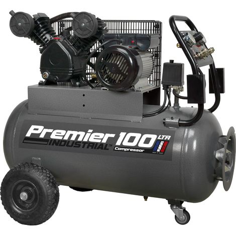 Sealey SAC3103B Premier 100L Belt Drive Air Compressor with Front Control Panel 3hp (1/5)