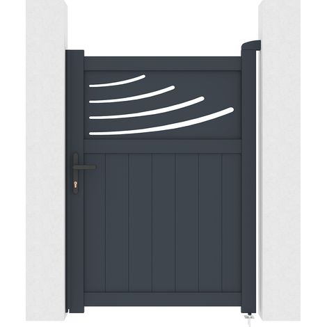 Portillon aluminium 1m HALTI 100x140cm GRIS (1/5)