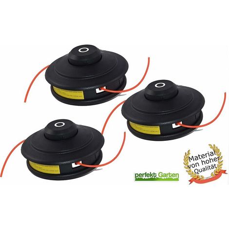 Set mit 3 automatischen Doppelfaden-Trimmerköpfen – Kompatibel mit Fuxtec und anderen Freischneidern – Für präzises und effizientes Schneiden (1/3)
