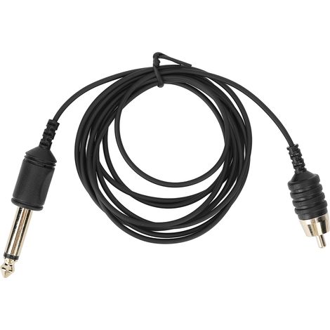 Câble RCA 1.8 mètres pour appareil de tatouage, embout droit et fin (1/5)