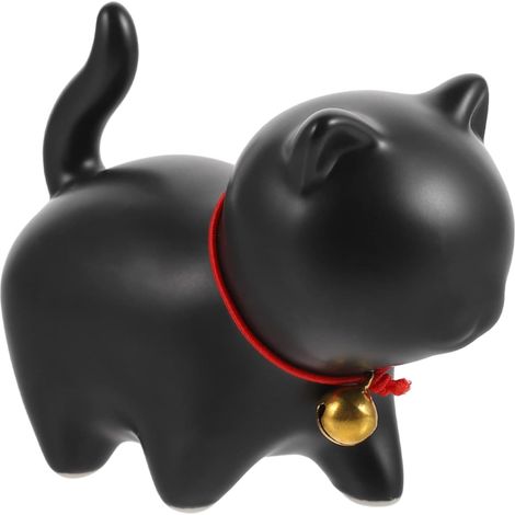 Katzenornament Mit Glocke Handgefertigtes Cartoon Kätzchen