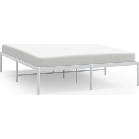 Maison Exclusive - Bettgestell Metall Weiß 160x200 cm