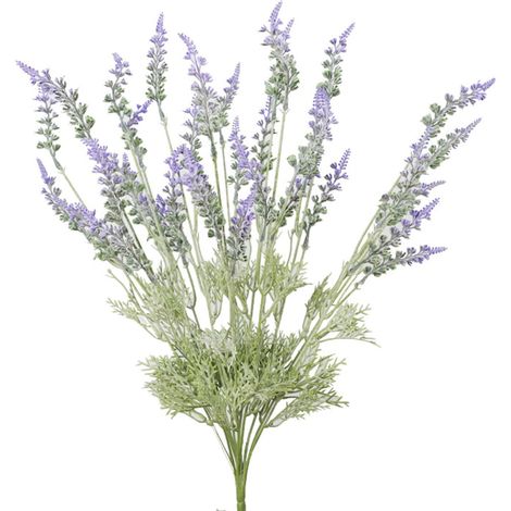 Décorations de fausses fleurs de lavande, fleurs artificielles branche de lavande conception pastorale, excellente matière plastique multifonctionnelle, pour la décoration de la (12 succursales) (1/5)