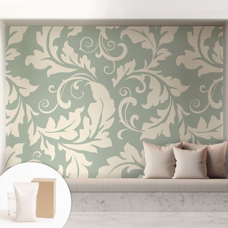 Papier peint intissé décoratif pour salon chambre et cuisine Facile à poser avec colle Feuilles décoratives 208x146 cm (1/5)