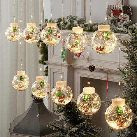 Guirnalda De Luces Led Con Bolas Navideñas - 3,5 M X 0,7 M - Efecto 3d - Para Interior Y Exterior - 1 Modo De Luz - 6000 H De Duración (1/5)