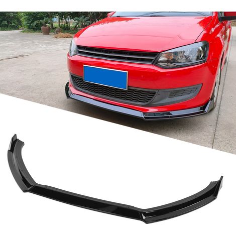 Fahrzeugmodifikation 2009–2014: Volkswagen Polo Mk5 6R K·SEEK DESIGN Dreiteilige Frontlippe, glänzend schwarz (1/5)