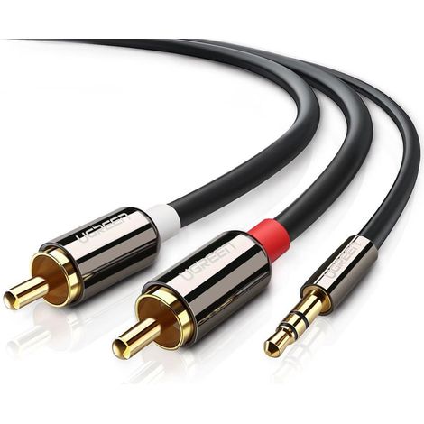 Cable de audio RCA - UGREEN - 10584 - 2 x RCA Macho - 3,5mm Macho - 2 m Negro