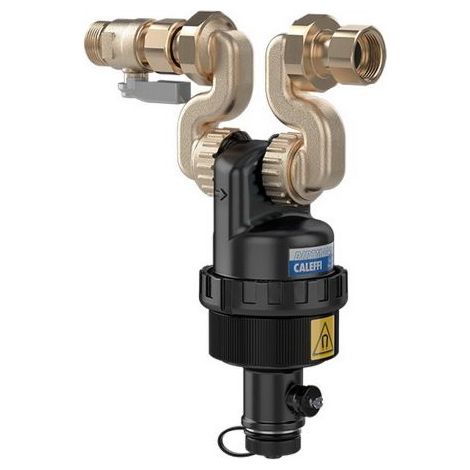 Caleffi Séparateur de boues Dirtmagslim 545455 côté système 3/4 "AGx côté chaudière 3/4" IG, avec aimant, pour Vaillant
