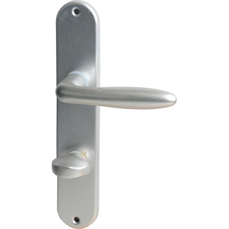 Alluminio Alpertec Ray II - LS per carteiio scopino per WC con porte del bagno in anodizzato anti blindature, 78 mm, argento, 40362030PO