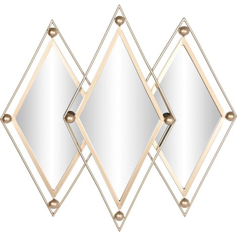 Miroir mural design doré pour une déco chic et moderne - Doré chic et lumineux (1/4)