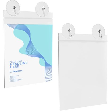 Lot de 6 Porte Affiche A4 Mural en Plastique avec Ventouses (1/5)
