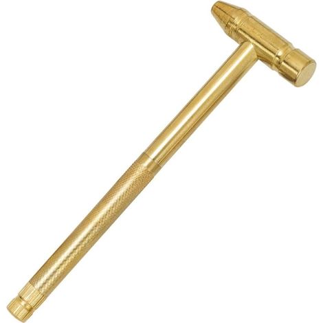 5-in-1 brass hammer mini hammer copper plated hammer with gold multi-function screwdriver, hardware tools, industrial supplies (1/5)