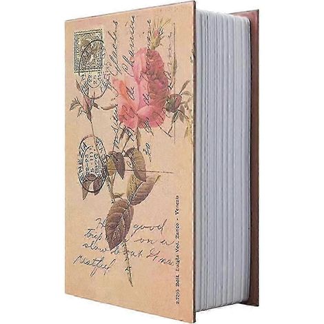 Coffre-fort décoratif en forme de livre avec serrure à clé, faux livre vintage dissimulé dans un coffre-fort décoratif, coffre-fort secret pour plongeurs (1/4)