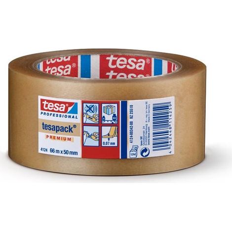 Cinta de embalaje Tesa 4124 PVC 75 mm 66 m